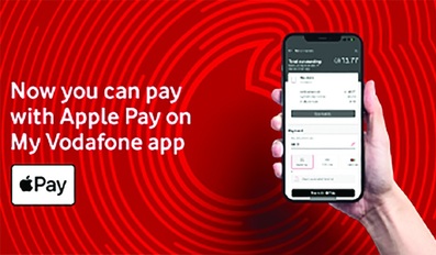 Apple Pay is now available in Vodafone's mobile app My Vodafone